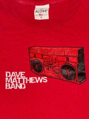 Dave Matthews Band Red Boombox T-Shirt! (Very Rare)
